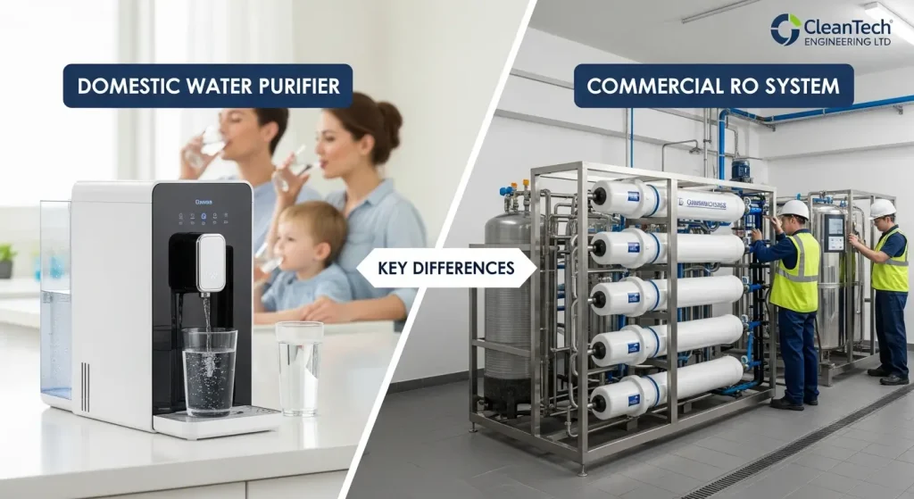 Domestic Water Purifier vs Commercial RO Key Differences